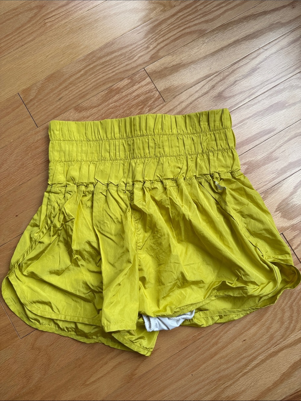 Free People Women's High-Waist Athletic Shorts — Yellow
